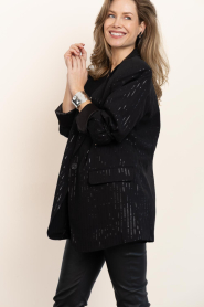 Aaiko |  Blazer with sequins Kendal | black | Picture 5