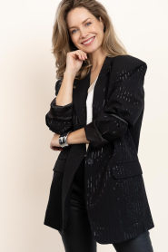 Aaiko |  Blazer with sequins Kendal | black | Picture 7