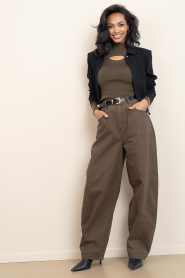 Aaiko |  Barrel jeans Quinn | dark green | Picture 6