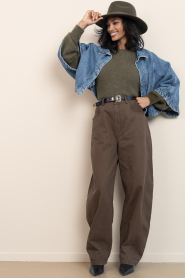 Aaiko |  Barrel jeans Quinn | dark green | Picture 4