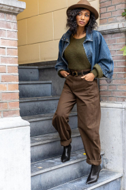 Aaiko |  Barrel jeans Quinn | dark green | Picture 3