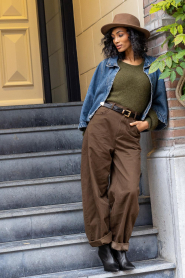 Aaiko |  Barrel jeans Quinn | dark green | Picture 2