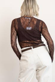 Co'Couture |  Mesh top Mercy | brown | Picture 8