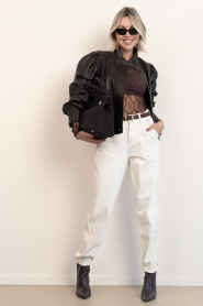 Co'Couture |  Mesh top Mercy | brown | Picture 3