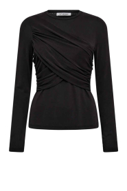 Co'Couture |  Draped top Camilla | dark gray | Picture 1