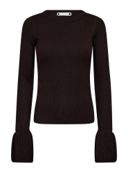 Co'Couture |  Ribbed top Balin | brown | Picture 1