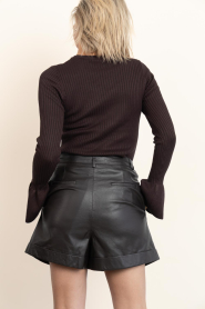 Co'Couture |  Ribbed top Balin | brown | Picture 8