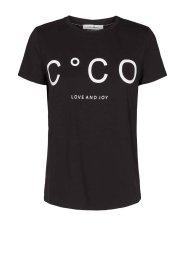 Co'Couture |  T-shirt with print Coco | black | Picture 1