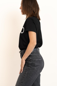 Co'Couture |  T-shirt with print Coco | black | Picture 8