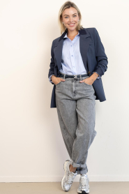 Co'Couture |  Cotton striped blouse Nelson | blue | Picture 3
