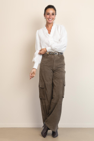 Co'Couture |  Viscose blouse with ruffles Shina | natural | Picture 3