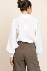 Co'Couture |  Viscose blouse with ruffles Shina | natural | Picture 6