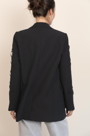 Co'Couture |  Eyelet braided blazer Vola | black | Picture 8