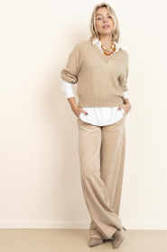 Co'Couture |  Corduroy trousers Daisy | beige | Picture 3