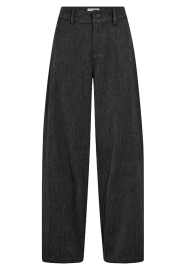 Co'Couture |  Viscose wide leg trousers Susie | grey | Picture 1