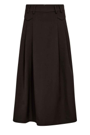 Co'Couture |  Maxi skirt with pleats Luna | brown | Picture 1