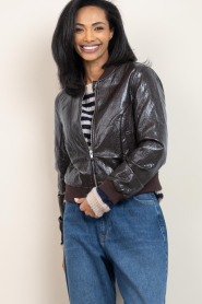 Co'Couture |  Faux patent leather Bina | brown | Picture 2
