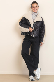 Co'Couture |  Soft sweater with turtleneck Row | grey | Picture 3