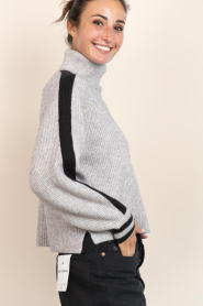 Co'Couture |  Soft sweater with turtleneck Row | grey | Picture 7