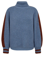 Co'Couture |  Soft sweater with turtleneck Row | blue | Picture 1