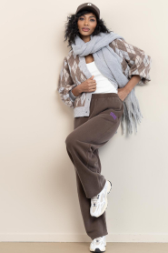 Co'Couture |  Checkered cardigan Row | beige | Picture 3