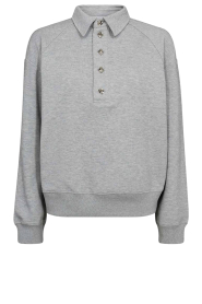 Co'Couture |  Sweater with buttons Dengi | grey | Picture 1