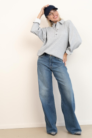 Co'Couture |  Sweater with buttons Dengi | grey | Picture 3