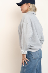 Co'Couture |  Sweater with buttons Dengi | grey | Picture 7