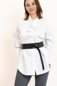 Co'Couture :  Leather belt Tonya | black - img7