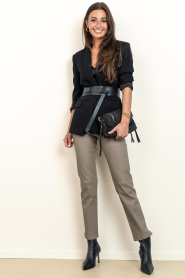 Co'Couture :  Leather belt Tonya | black - img5