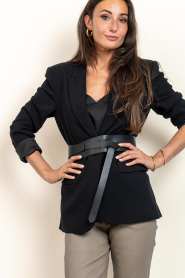 Co'Couture :  Leather belt Tonya | black - img4