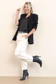 Little Soho |  Thin leather belt Mandy | black | Picture 2