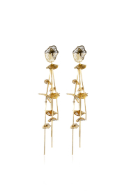 Little Soho |  Earrings Petal String | gold | Picture 1