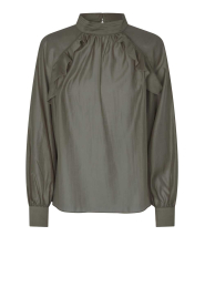 Second Female |  Lyocell top with ruffles Kannika | grey