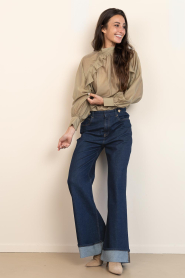 Second Female |  Lyocell top with ruffles Kannika | beige | Picture 3