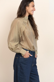 Second Female |  Lyocell top with ruffles Kannika | beige | Picture 6