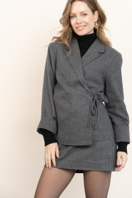 Second Female |  Lined wool mix blazer Milea | grey | Picture 4