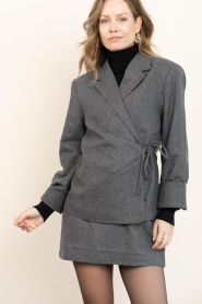 Second Female |  Lined wool mix blazer Milea | grey | Picture 5