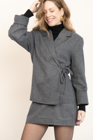 Second Female |  Lined wool mix blazer Milea | grey | Picture 6