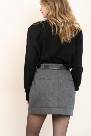 Second Female |  Lined wool mix mini skirt Milea | grey | Picture 8