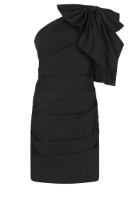 Dante6 |  One-shoulder dress with bow Tami | black | Picture 1