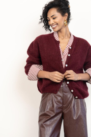 American Vintage |  Alpaca cardigan Vitow | burgundy | Picture 6
