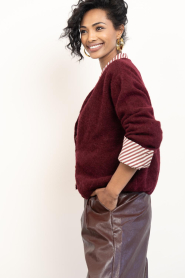 American Vintage |  Alpaca cardigan Vitow | burgundy | Picture 7