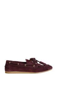 Toral |  Suède loafer with fringes Shima | burgundy