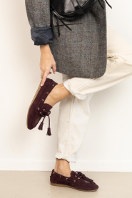 Toral |  Suède loafer with fringes Shima | burgundy | Picture 2