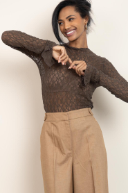 Ibana |  Lace top Taola | dark brown | Picture 4