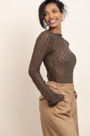 Ibana |  Lace top Taola | dark brown | Picture 7