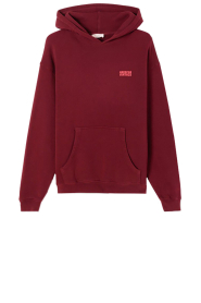 American Vintage |  Soft fleece hoodie Izubird | burgundy | Picture 1