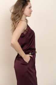 Dante6 |  Shiny top with lace Ipso | burgundy | Picture 6