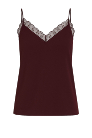 Dante6 |  Shiny top with lace Ipso | burgundy | Picture 1